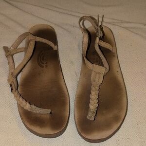 Rainbow Sandals Braided Tan Flip Flops
